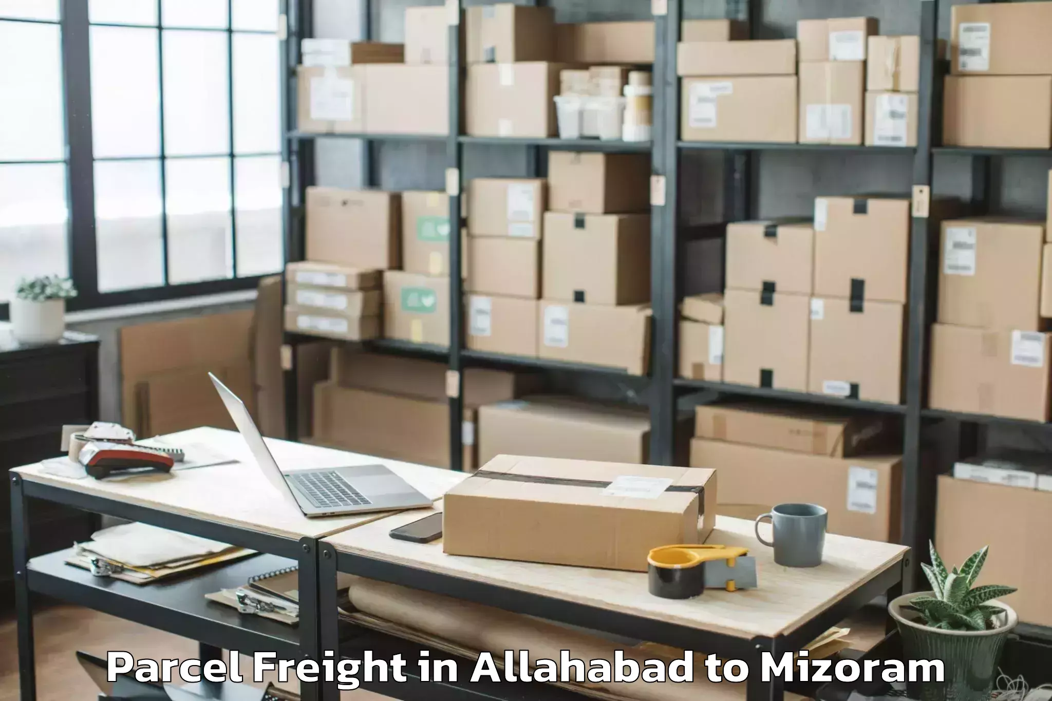 Book Allahabad to Lunglei Parcel Freight Online